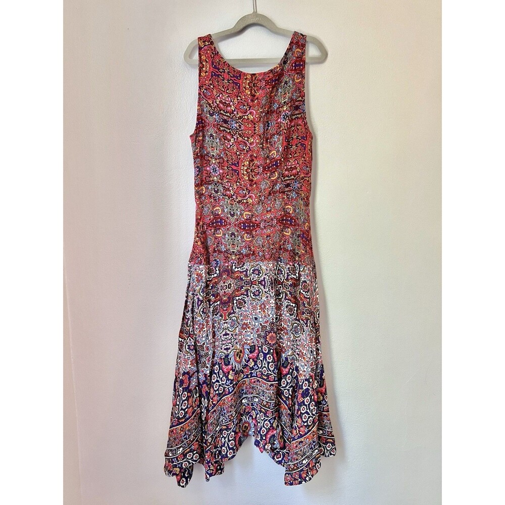 Maeve for Anthro Violette Sleeveless Tank Midi Dress Boho Women's 6 Floral Print - Picture 4 of 16